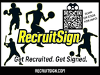 Player Recruitment Yard Sign with Personal QR Highlight Billboard