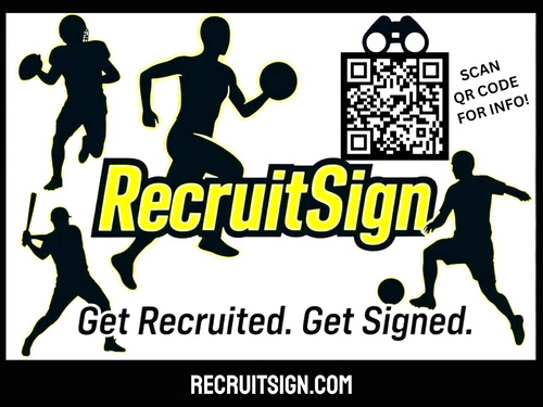 Player Recruitment Yard Sign with Personal QR Highlight Billboard